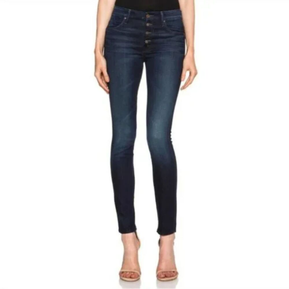 MOTHER THE PIXIE WHEN THE LOVIN GETS GOOD DARK WASH BUTTON FLY JEANS SIZE 25